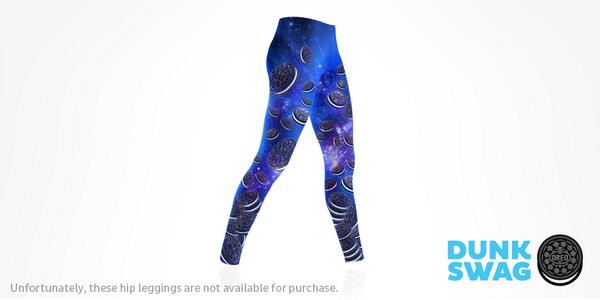 Oreo's tweet photo. We put on our leggings just like everybody else. One cookie at a time. #DunkSwag http://t.co/fBIm5b8tnT