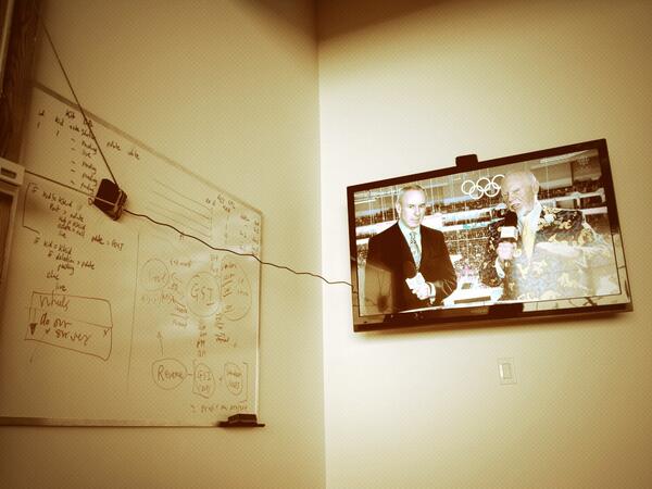 GSIsocmed's tweet image. Team Canada men's hockey ready to go in the exclusive GSI Olympic Lounge! #Sochi2014 #RabbitEars