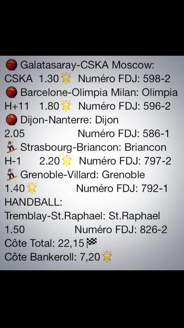 WPronos's tweet image. Prono pour demain! Très louuurd! Suivez @HS_Prono ! Il gère! Prono pour demain viennent de lui! #ParionsSport