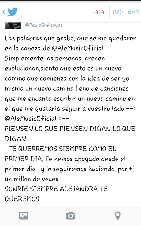 PaulaSmilseyes's tweet photo. @AleMusicOficial  Siempre te apoyaremos  pase lo que pase.DIGAN LO QUE DIGAN , Siempre estaremos aqui sonrie guapa :) http://t.co/H7CORTeW89