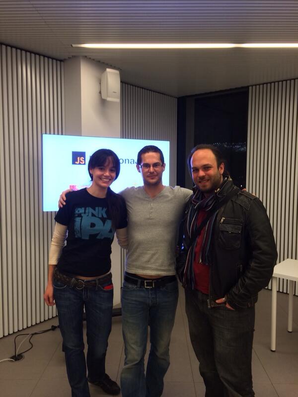 BcnJS's tweet image. The #BarcelonaJS #CoreJS team. @isabelcabezasm, @PatrickHeneise and @eth0lo.