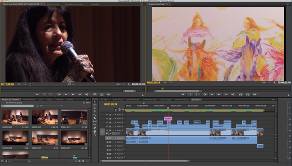 ND_Oklahoma's tweet photo. Today's agenda: edit together a @joyharjo  concert for the documentary. Do you have a favorite song or poem by Joy? http://t.co/3aJJKZdcAU