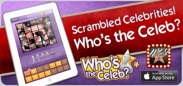 I'm addicted to the Who's the Celeb app! Try it, it's free: bit.ly/14IJ7OF #WhosTheCeleb