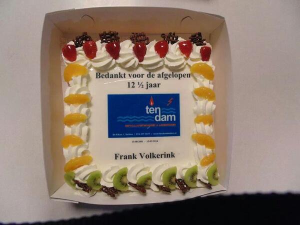 Vandaag alweer 12,5 jaar werkzaam bij <a href="/TenDamDelden/">Ten Dam</a> .Tijd vliegt voorbij! on.fb.me/1giv30u