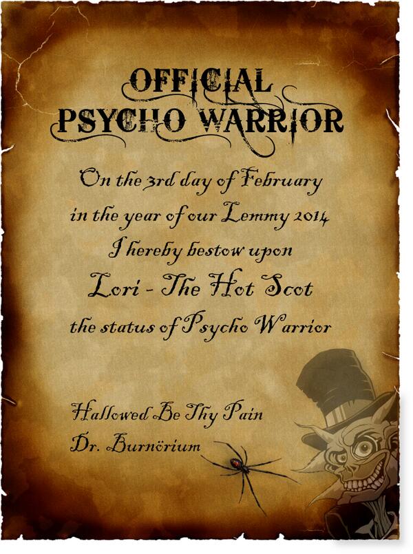 thehotscot's tweet photo. I love this certificate from @DrBurnorium #hotsauceemporium #psychowarrier http://t.co/z6E5Eqq9Rj