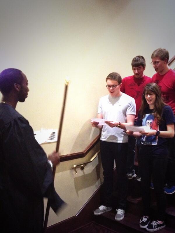 rcpinter's tweet image. &quot;@YOUofA_Honors: Do you know the Hogwarts song? #honorsHPtourney http://t.co/rkQAlrBpo3&quot; Look everybody its my roommates!  And @ZoeHRom...