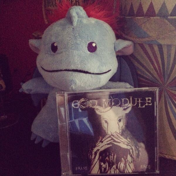 Andrewpearson's tweet photo. #Sperel got the new #GodModule CD early! #FalseFace http://t.co/dNWZsyitGT