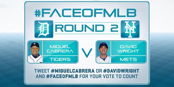 Mets's tweet image. Gotta be David RT @MLBNetwork: Who'll move on in #FaceofMLB? Tweet #DavidWright to vote! Voting closes tomorrow at 8a