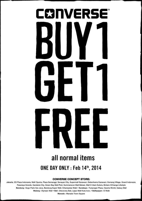 promo converse buy 1 get 1 - 63% remise 