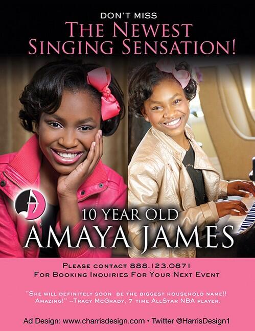 Ad design for Singing Sensation Amaya James. Featured at <a href="/RedCarpetMogul/">Tomeka B. Holyfield</a> #AllStar Gospel event <a href="/NBAAllStar/">#NBAAllStar</a> weekend.