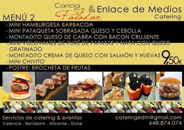 CateringEdm's tweet photo. Os presentamos menus economicos para cualquier tipo de celebracion o fiesta en local en un formato por persona http://t.co/pr1Cc7tWTp