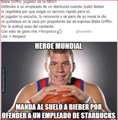 TuiterHits's tweet photo. Cuidado @justinbieber que viene Blake Griffin JAJAJAJAJAJAJA http://t.co/afMN45lA1p