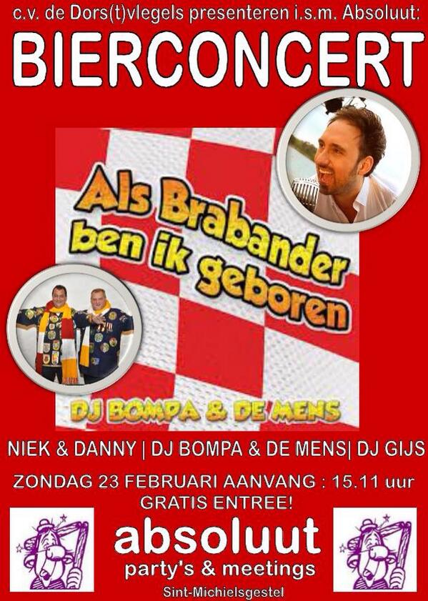 BijAbsoluut's tweet photo. En dan zondagmiddag de opwarmer van carnaval #bierconcert van de #dors(t)vlegels #bijzijnismeemaken http://t.co/V6wmKXDbfZ