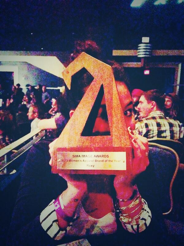 Roxy's tweet photo. This little lady might be taking this one home for herself tonight @keliamoniz @SIMA_Surf #SIMAImageAwards http://t.co/0yxjtdn6hs