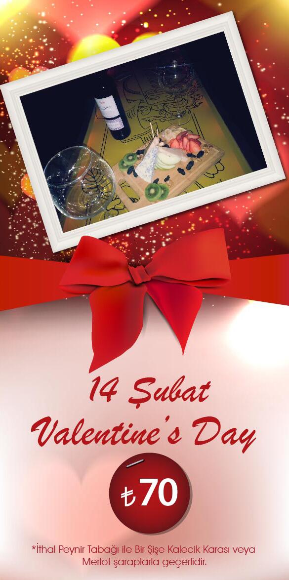 Al sevgilini gel Sardunya's a! 14 Şubat Sevgililer Günü ne özel ithal peynir tabağı ve bir şişe şarap sadece 70 TL!