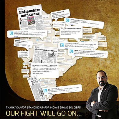 RajeevRC_X's tweet photo. Thank you for your tremendous response & support! #SoldiersShouldVote http://t.co/bXwN6F4kuS