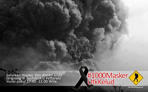 KPAHANDAKI's tweet photo. "@Jalan2Seru_Mks: Kami tunggu di @sushibizkid Pettarani utk donasi teman2 #1000MaskerUtkKelud http://t.co/NZFpZ5cDkm"