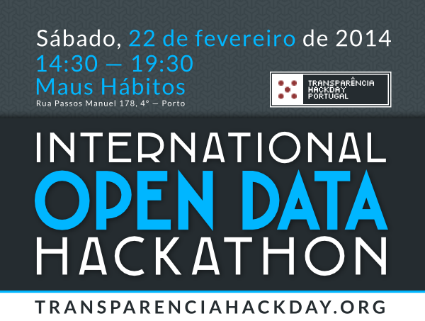thackdaypt's tweet photo. Vem aí o 4º dia internacional dos #DadosAbertos: 22/2 rumo ao #Porto! http://t.co/XVqm1ESxA4 #OpenData #Portugal http://t.co/1dvPSJCuJs