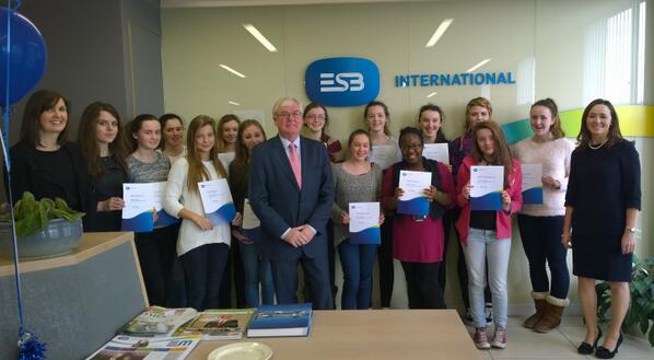 siliconrepublic's tweet photo. Well done to the TY students who completed @ESB_intl's Women in Engineering Programme as part of #engweek14! http://t.co/kMwqRYMMdC
