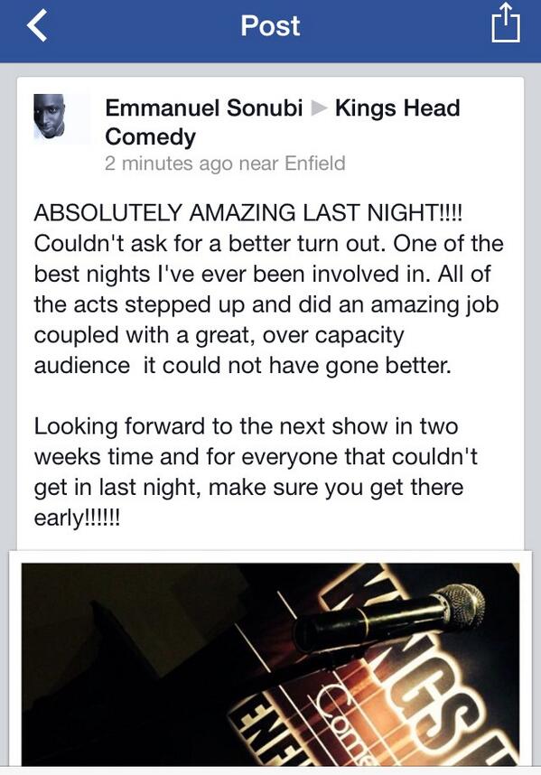 Kingsheadcomedy's tweet image. 