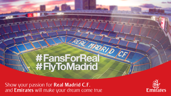 realmadrid's tweet photo. ¿Ya te has apuntado a #FansForReal? Los mejores fans harán su sueño realidad. http://t.co/QOjRAlryf9 http://t.co/AhBZ6cY7Kj