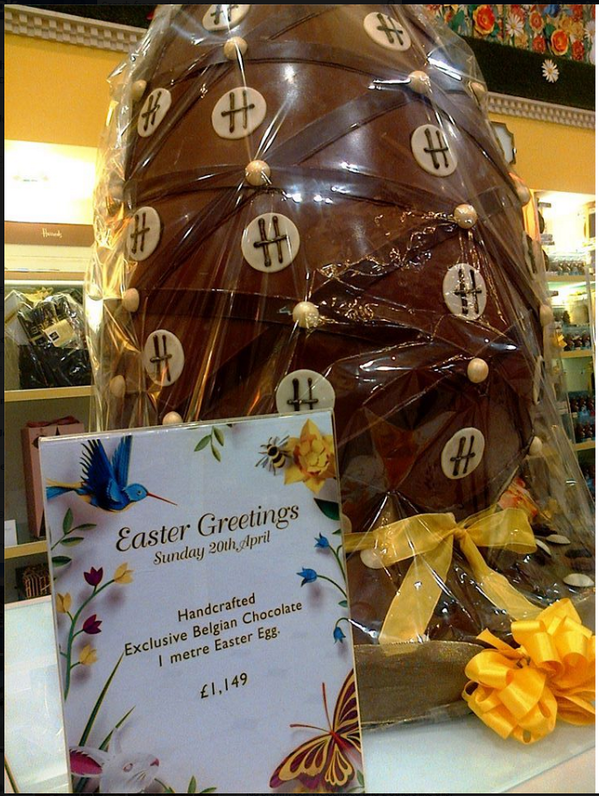 WestRadiators's tweet photo. Ryan - our sales guy - spotted this in #Harrods yesterday. Easter is coming, get saving people! http://t.co/kJmyUV8xkb
