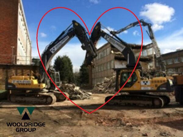 Happy Valentines from the Wooldridge Group #valentines #demolition #construction
