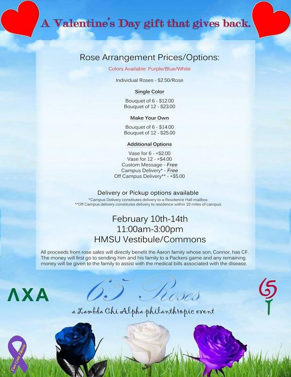 Today is the last day that <a href="/LambdaChi_ISU/">ΛΧΑ Indiana State</a> is in the Commons selling roses for $2.50 each.