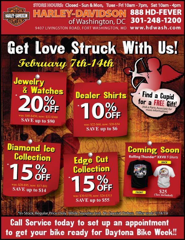 HDWashington's tweet image. We will be opening at noon today. It's not too late to get your Valentine that perfect gift!