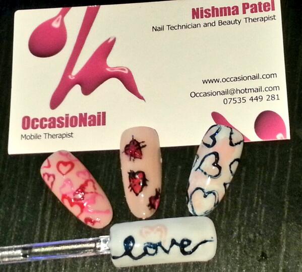 OccasioNail's tweet photo. Valentine's designs http://t.co/FG2qdtC0KH
