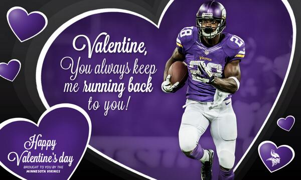Vikings's tweet photo. Happy Valentines Day!

RT if you LOVE the #Vikings! http://t.co/tp5HSshFYq