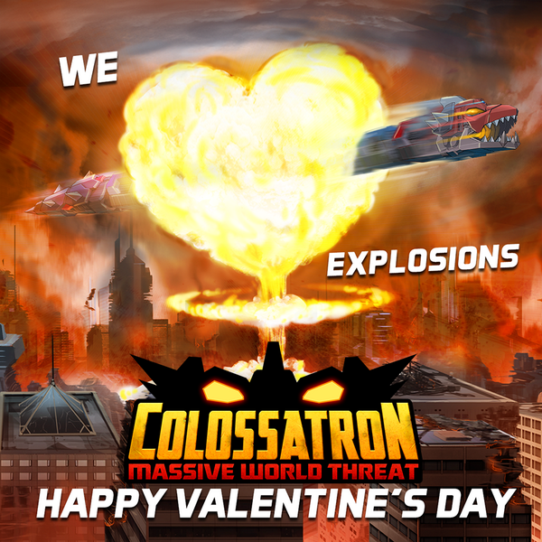 Halfbrick's tweet photo. Love is in the air! #Colossatron http://t.co/mRuaQxdTF9