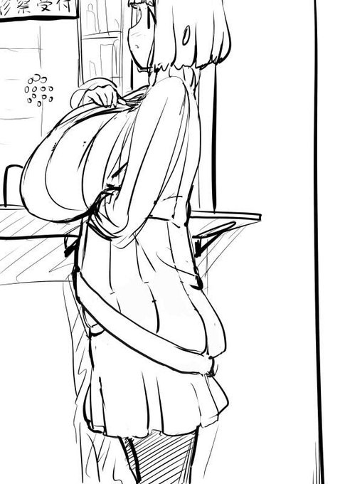 おっぱい注意らくがき 