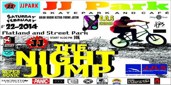 JJPARK_ground's tweet photo. @baiknyafuji BMX the night jump n G.O.S fingerboard 
febuary 22 @JJPARK_ground  sidoarjo 
come n join http://t.co/tGimQsg4zl