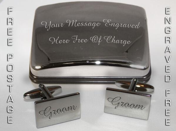 EngravedGifts_'s tweet image. @Planureternity We're giving away a pair of these Groom cufflinks! Please spread the word to your followers :)