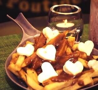 TmPoutine's tweet image. What says love more on #Vday than heart shaped, squishy cheese? And saying a #Poutine with it doesnt count! Got that:
