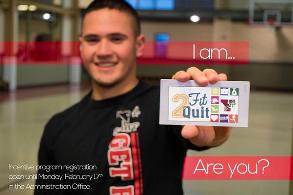YSUCampusRec's tweet image. You still have time~ The "2Fit2Quit" Incentive Program sign up deadline is 2/17/14!  #GetRec'd!