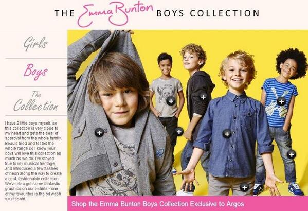 bonnieandbetty1's tweet photo. Our lovely Kade (far right) for the @EmmaBunton clothing range @Argos_Online #childmodel #celebrityclothingline http://t.co/EuYV9ohpsW