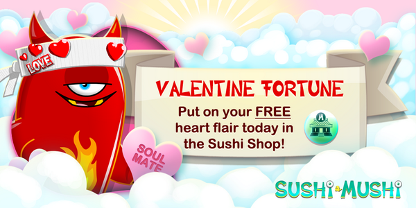 SushiMushiGame's tweet photo. If you would be loved, love and be lovable. (Plus, enjoy some free flair for your sushi monster and 20 NEW levels!) http://t.co/vXd8sL053B