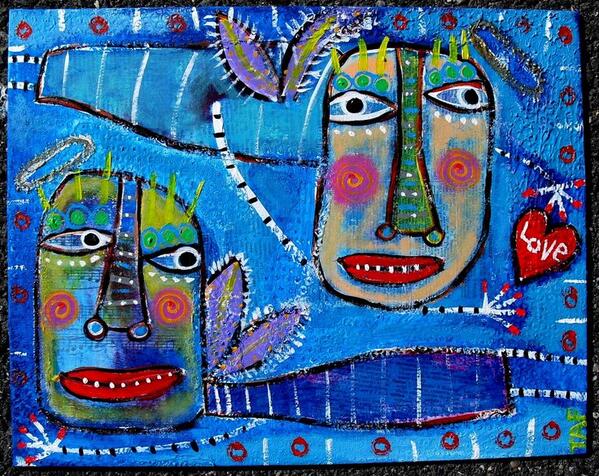 Wishing you lots of love on this special day w/ this beautiful outsider piece by <a href="/TraceyAnnFinley/">Tracey Ann Finley</a> #VDay #outsiderart