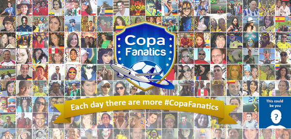 CopaAirlines's tweet photo. Join the #CopaFanatics and you could win 2 trips to Brazil. Share your passion and enter here: http://t.co/gTueM7S9R0 http://t.co/0d3efGSMpj