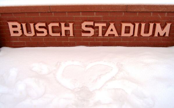 Cardinals's tweet photo. Love from Busch Stadium! #STLCards http://t.co/k1eMTEo7w5