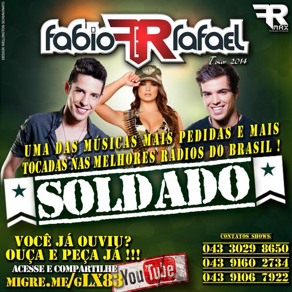 maxwickofc's tweet photo. Bora pedir nas rádios O SUCESSO #‎SOLDADO! #EFR http://t.co/mPQnvqMO2m