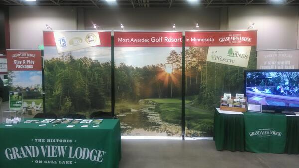 steaksauce22's tweet photo. Check out Grand View Lodge's new booth at the Minnesota golf show! Win a 4-person golf package!! #MNGolfshow #gvlfun http://t.co/lSTdXnOXZM
