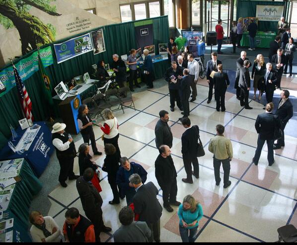 waDNR's tweet photo. Olympia Big Tent Day successful! Thanks to all who came, including @GovInslee & Commissioner Goldmark. #WaRec http://t.co/NpJxODyBSd