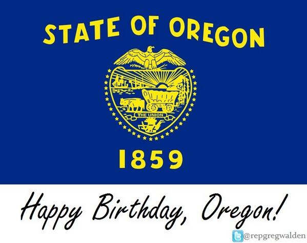 Help me wish Oregon a Happy 155th Birthday! RT to join me