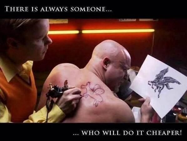 edwinRVA's tweet photo. there is always someone, who will do it  cheaper http://t.co/AyLZ3tHWt3