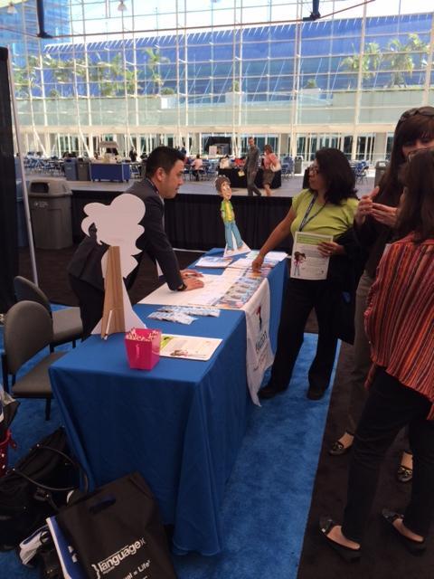 Istationed's tweet photo. Immanuel Moon at the Istation booth speaking with a customer @NABEorg about our bilingual capabilities. http://t.co/L2gxmfHTF0
