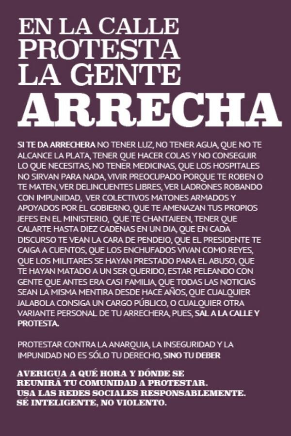 cata090386's tweet photo. hagan esta foto lo mas viral posible!pongala en todos lados #14FVnzlaEnLaCalleNicolasPaElCoñoTeVas #SOSVenezuela http://t.co/tkiHWf2KPg