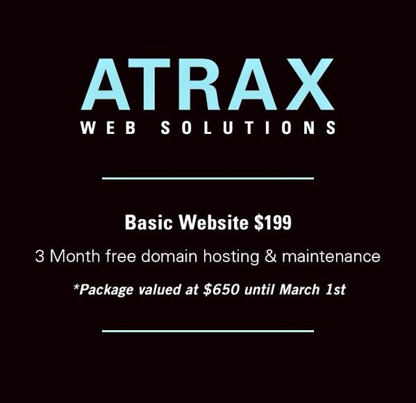 AtraxWeb's tweet image. SPECIAL ANNOUNCEMENT: 3 Month Exclusive Package. If Interested Contact Through Email: Contact@AtraxWebSolutions.com